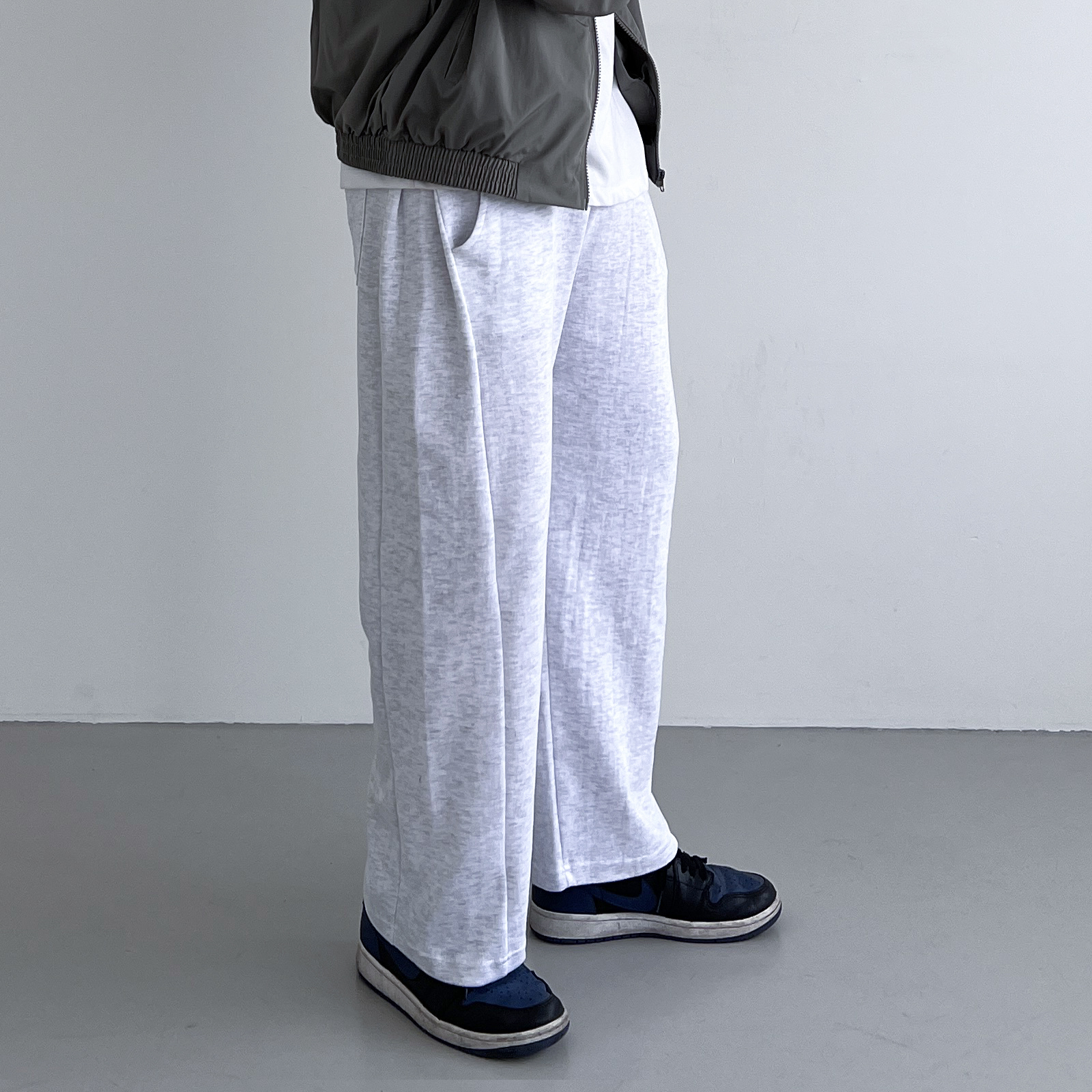 1+1 남자와이드트레이닝팬츠 스웻팬츠 남자통바지 통큰바지 - 상세 이미지 3