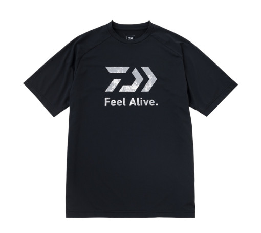 다이와 낚시 티셔츠 23 DE-3923 FeelAlive 드라이 블랙 화이트 오션 - 메인 이미지