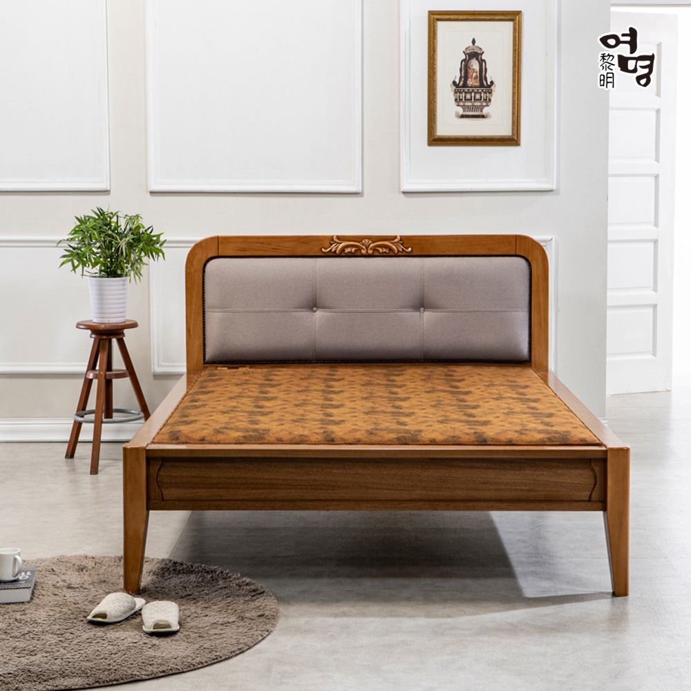 여명흙침대 싱글 S 패브릭핀 침대(황토볼 흙 돌 맥반석 칠보석 세라믹 연옥) - 상세 이미지 2