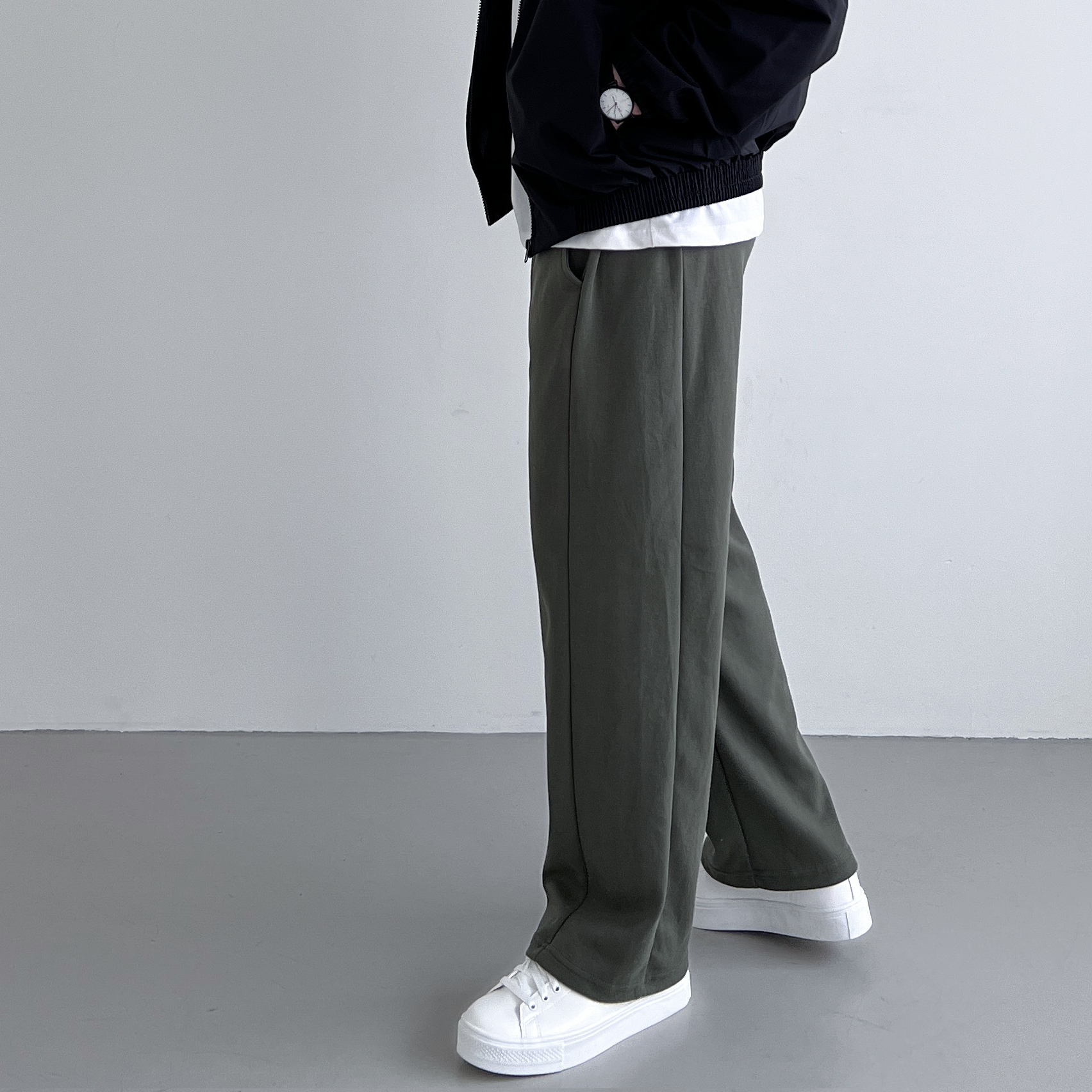 1+1 남자와이드트레이닝팬츠 스웻팬츠 남자통바지 통큰바지 - 상세 이미지 5