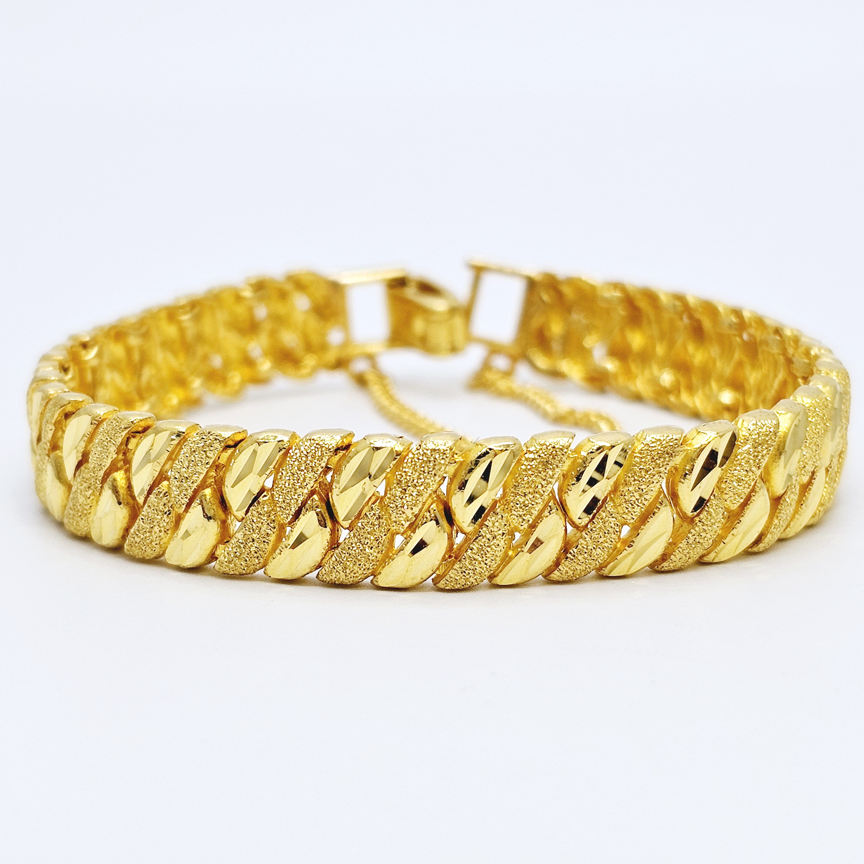 24k 면 체인 남자 여자 순금팔찌