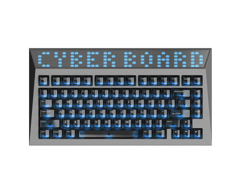 AngryMiao Cyberboard R4 기계식 키보드 사이버 보드 R4 무선 RGB 아이스실버Pro축 Gangstar 퍼플 - 상세 이미지 2