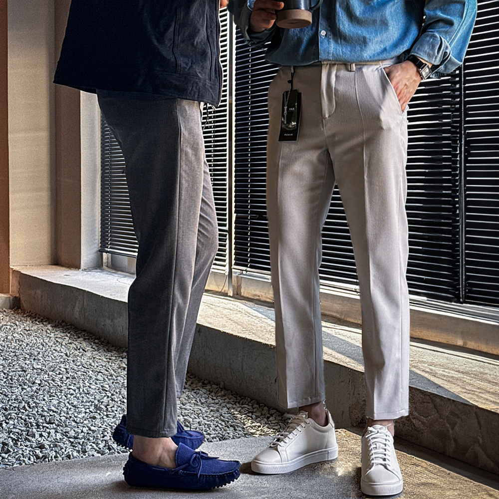 테이퍼드핏 링클프리바지 기지바지 남자봄슬랙스 제품 이미지