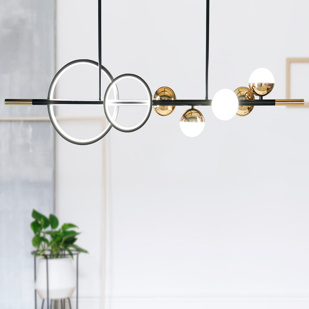 당일+무료배송/KS인증 6인용식탁등 LED 50W 펜던트 삼성칩 주방 식탁등 블랙