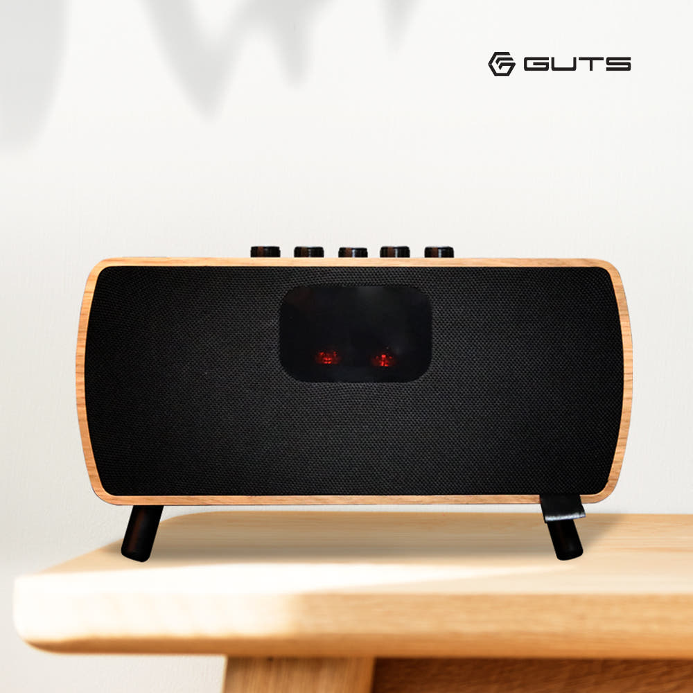 가츠 클래식 스피커의 측면 디자인과 진공관