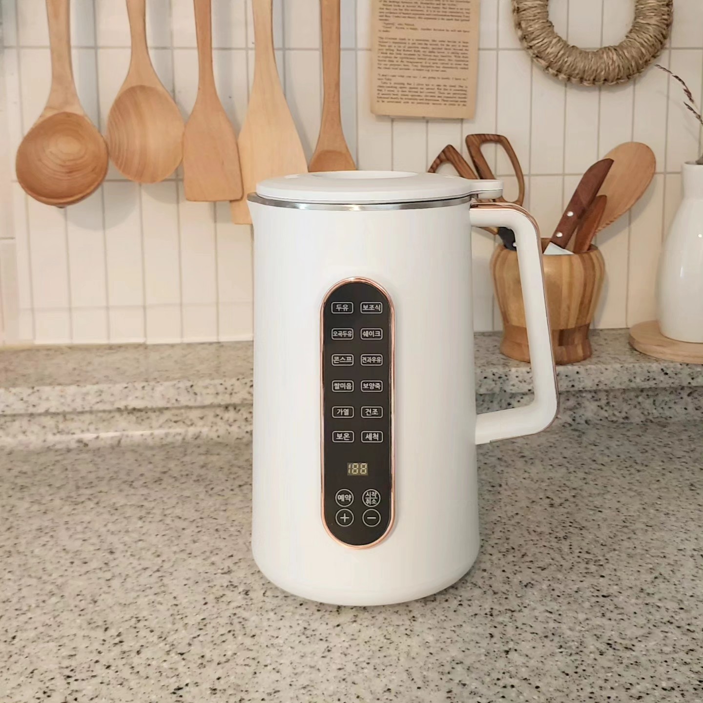 차니글로벌 두유제조기 대용량 1.2L 한글메뉴 죽 메이커 두유기 이유식 콩물 만드는기계 - 상세 이미지 2