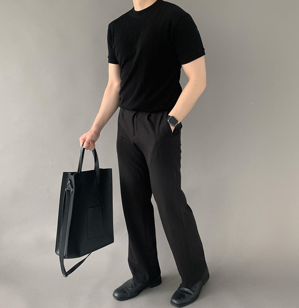 1+1 남성여름니트 머슬핏니트반팔 이미지 4
