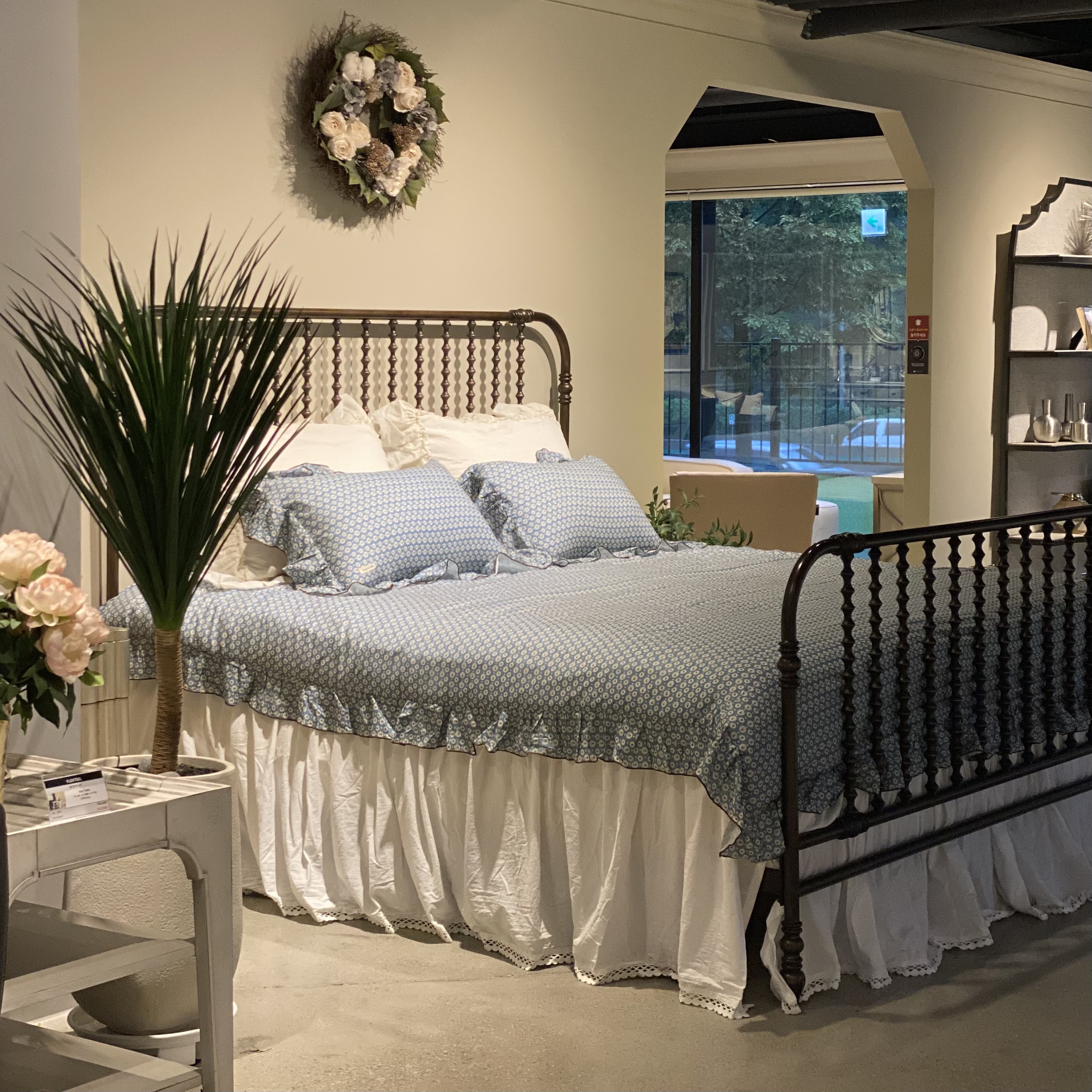 레이스 침대 커버 이스턴킹 프릴 치마 베드 스커트