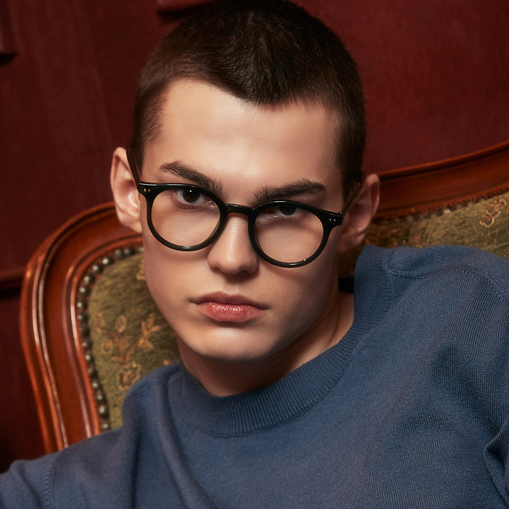 블루라이트차단 안경 패션 뿔테 동글이 라운드 남자 여자 투명 안경테