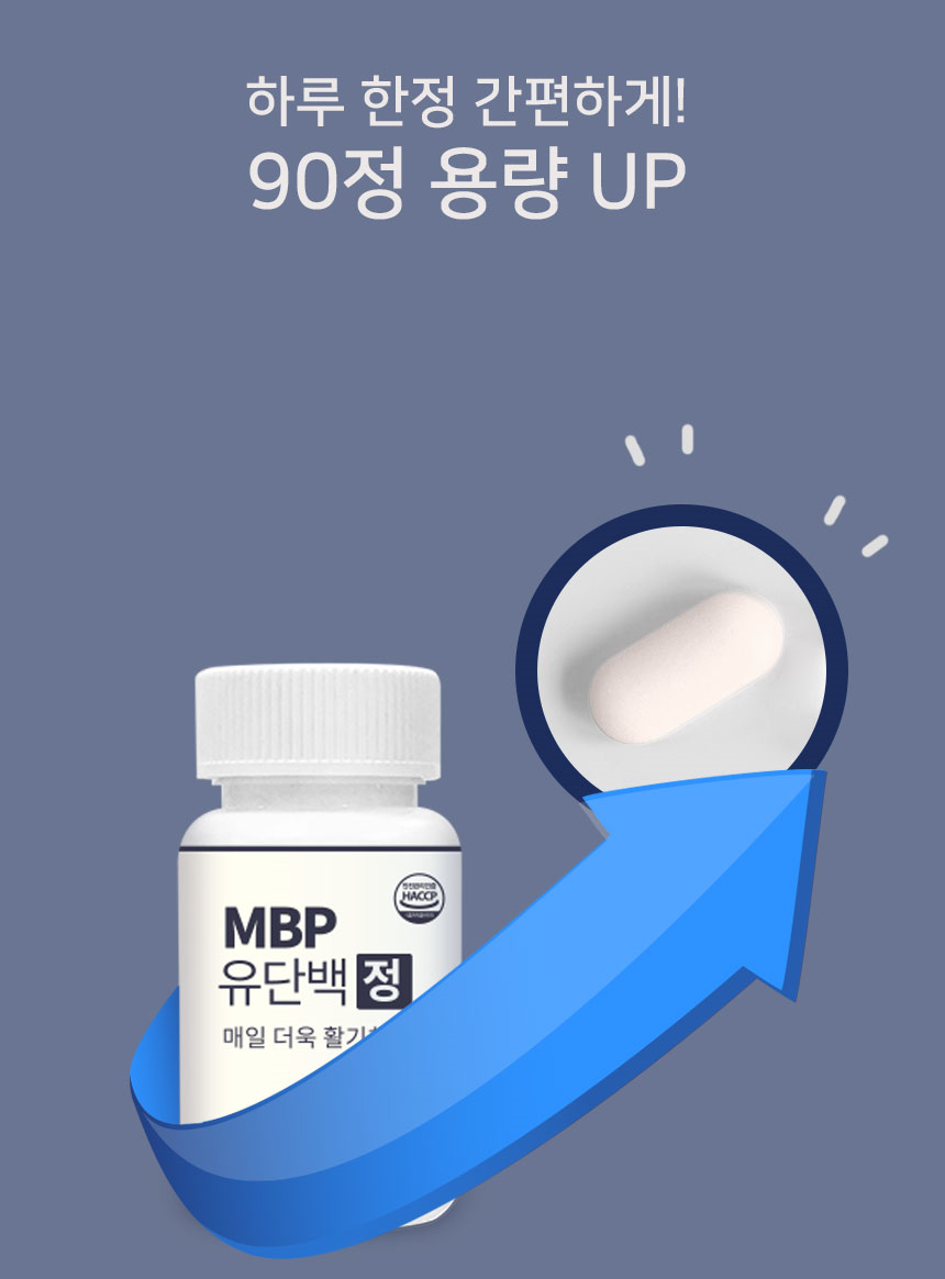 위드바이오 MBP 유단백정 600mg X 90정 3개월분 단백질보충제 초록잎홍합 우슬 유산균 함유 - 상세 이미지 4