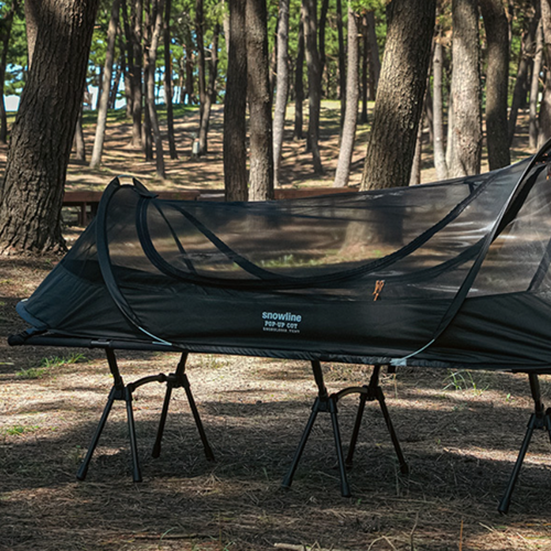 스노우라인 팝업코트 야전침대 텐트 원터치텐트 휴대용 모기장