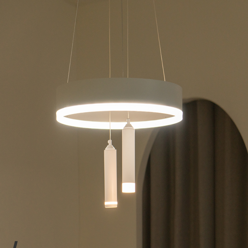 무료+당일발송/국내제작/KS인증 6인용식탁등 국산 LED 40W 펜던트 주방 식탁등 화이트 - 상세 이미지 4