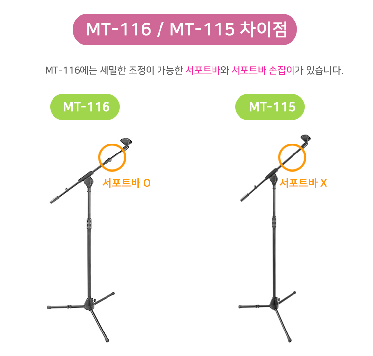 T자 마이크 스탠드 거치대 받침대 마이크대 카날스 MT-116 - 상세 이미지 5