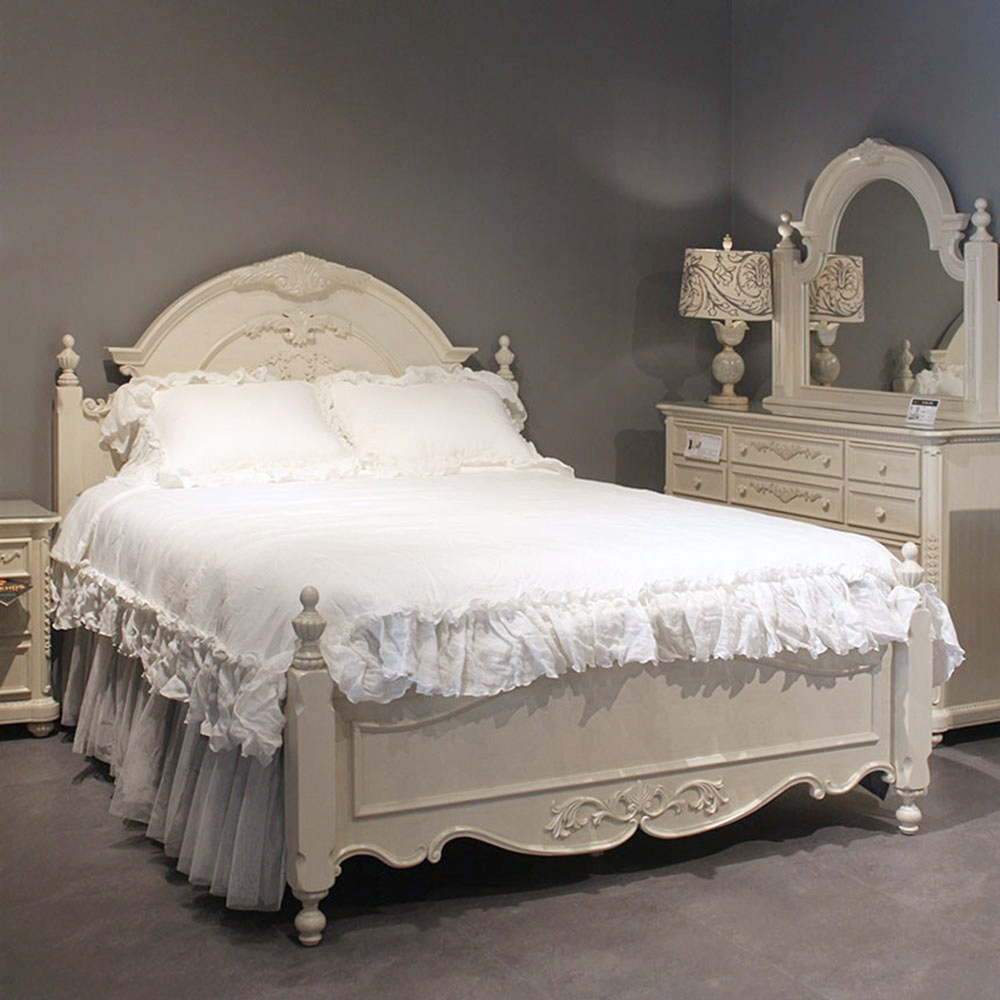 프릴 레이스 침대 커버 퀸 미라지침대 베드 스커트