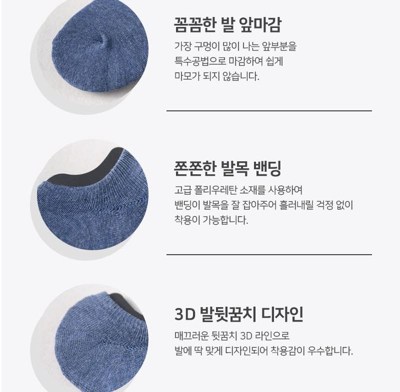 남자 기모 덧양말 페이크삭스 도톰한 발덧신 겨울 덧양말 - 상세 이미지 3