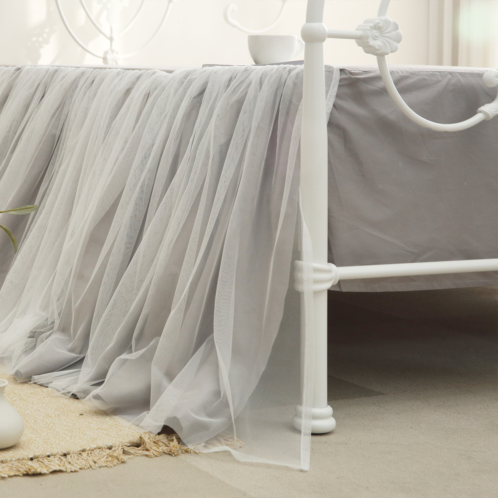 프릴 레이스 침대 커버 슈퍼 싱글 베드 스커트