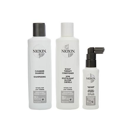 Nioxin 니옥신 Set3 피스 Full 키트 시스템 1 위드 클린저 샴푸 150ml 앤 두피 테라피 컨디셔너 트리트먼트 5 : THEPERFUMES