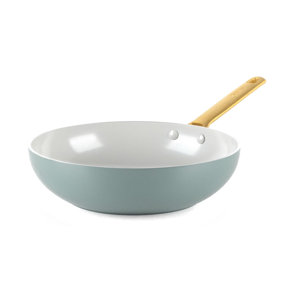 그린팬 파도바 세라믹 논스틱 코팅 인덕션 논스틱 골드 볶음 궁중팬 웍 28cm, 스모키스카이 - 상세 이미지 3