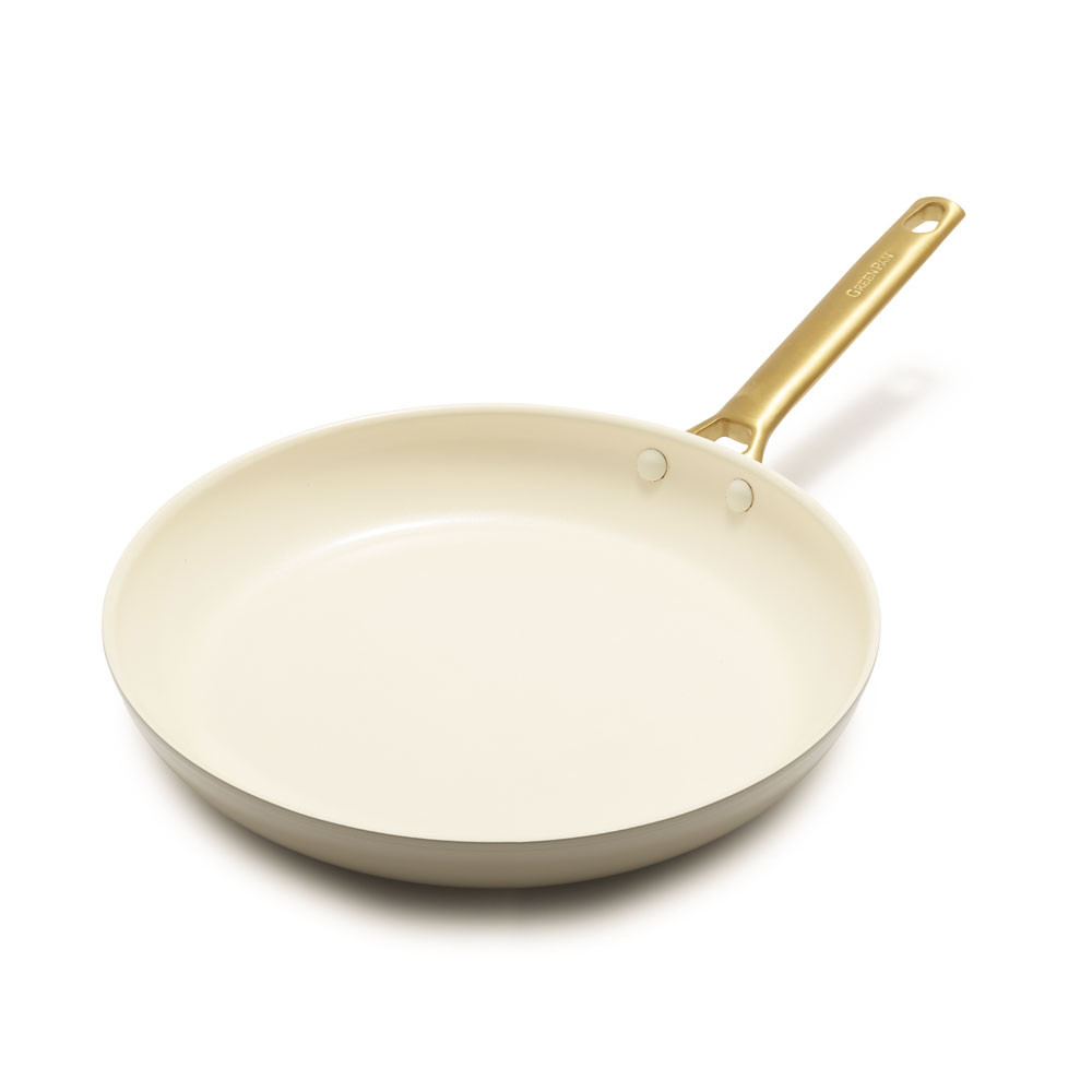그린팬 파도바 세라믹 논스틱 코팅 인덕션 골드 스텐 핸들 명절 프라이팬 28cm, 토우프브라운 - 상세 이미지 3