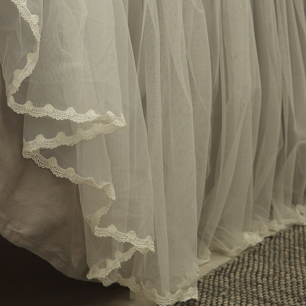 베드스커트 퀸 레이스 프릴 미라지 침대 스커트 치마