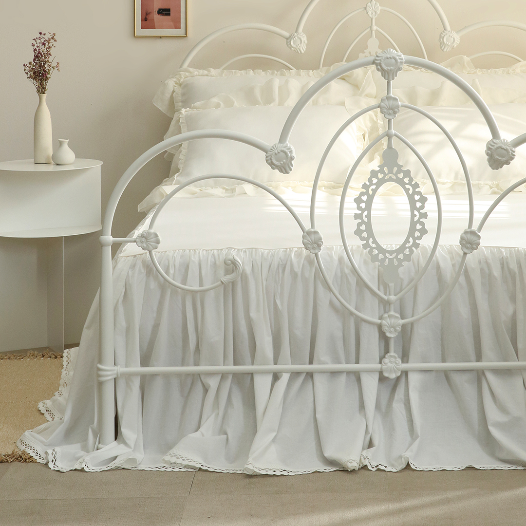 레이스 침대 커버 이스턴킹 프릴 치마 베드 스커트