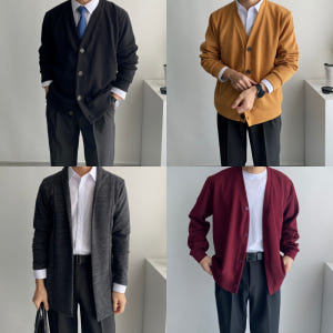 남자오버핏가디건 남자정장가디건 숄카라카디건 착용 후기 | 사이즈/핏 총정리 - 상품 이미지 1