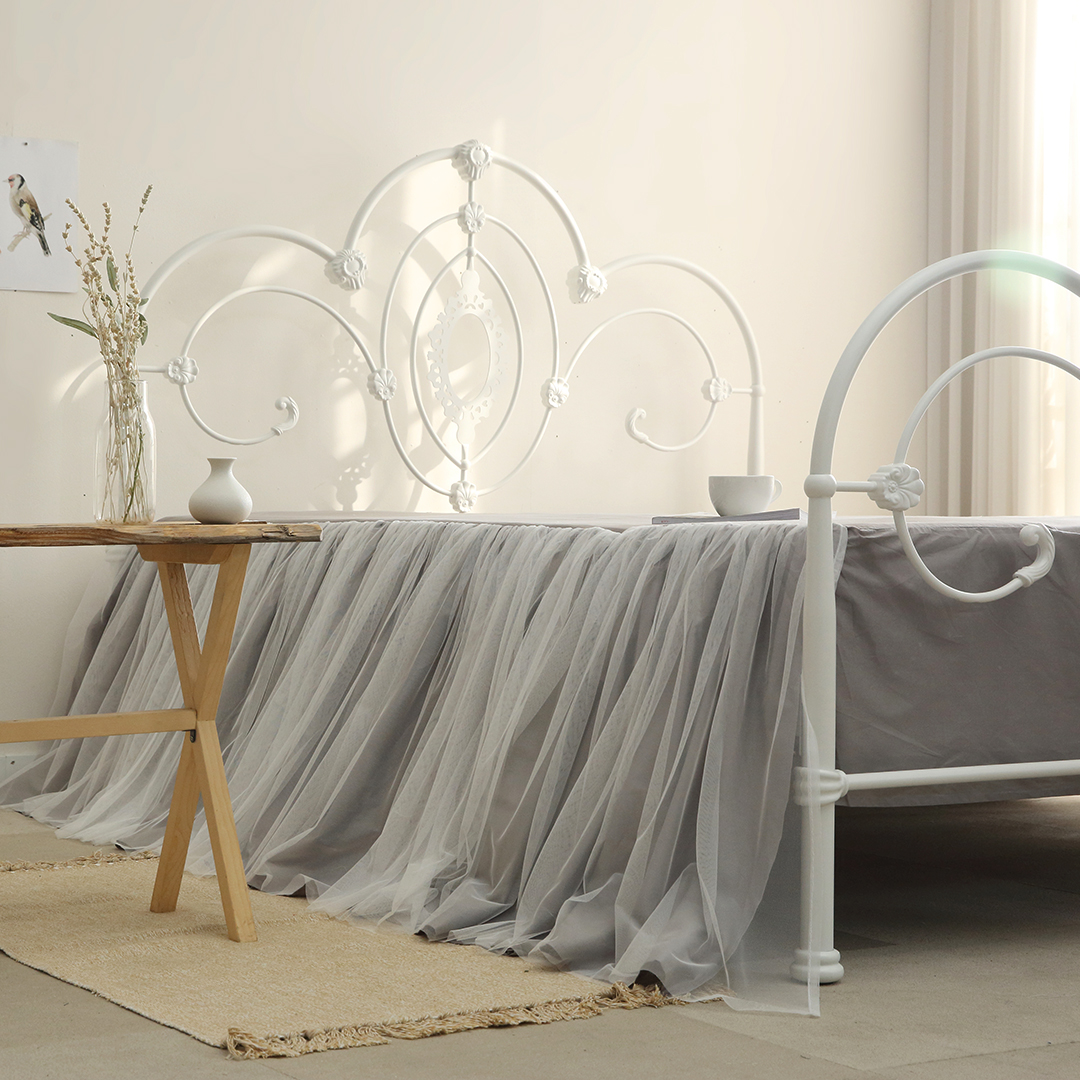 프릴 레이스 침대 커버 퀸 미라지침대 베드 스커트