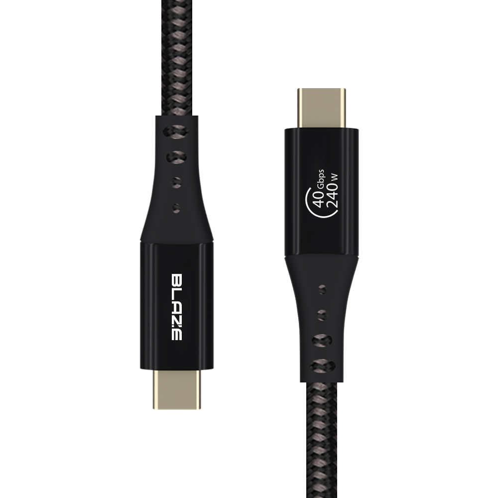 C TO C 케이블 USB4 케이블 240W 40기가 GEN3 썬더볼트4 0.3m, 1개 - 상세 이미지 2