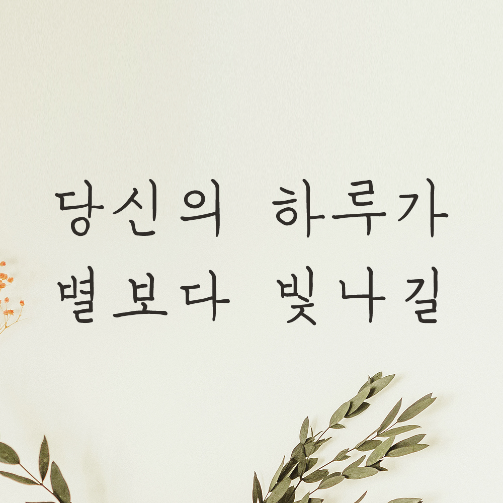감성 손글씨 레터링 스티커 당신의 하루가 별보다 빛나길 LH-027S 검정 이미지 4