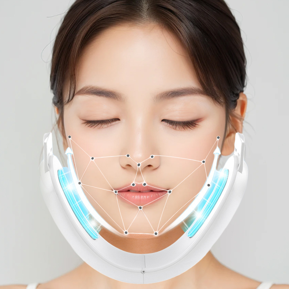 모드샷 얼굴 마사지기 EMS 브이라인 리프팅 기계 디바이스 고주파 얼굴주름 이중턱 턱살