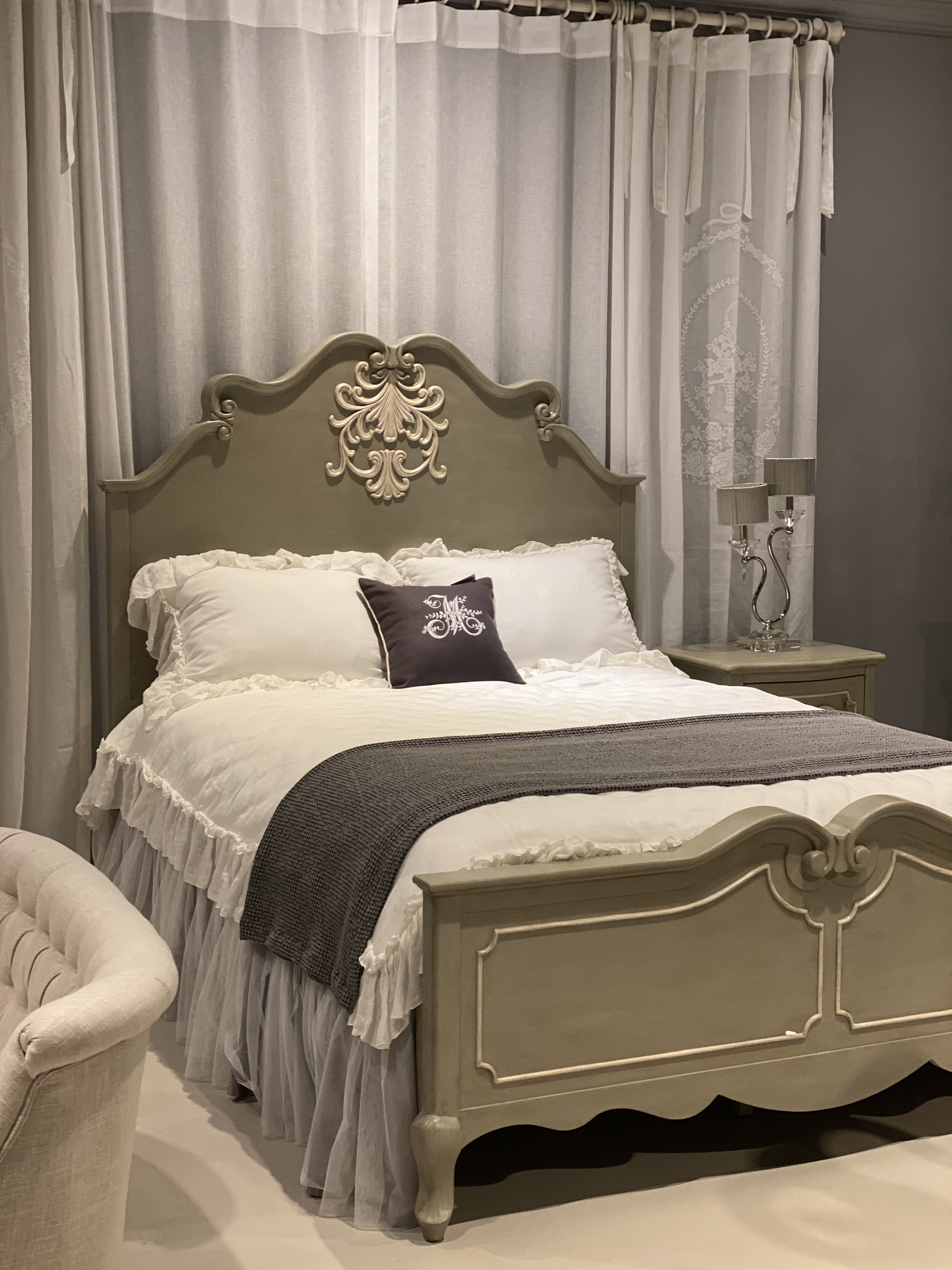 프릴 레이스 침대 커버 퀸 미라지침대 베드 스커트