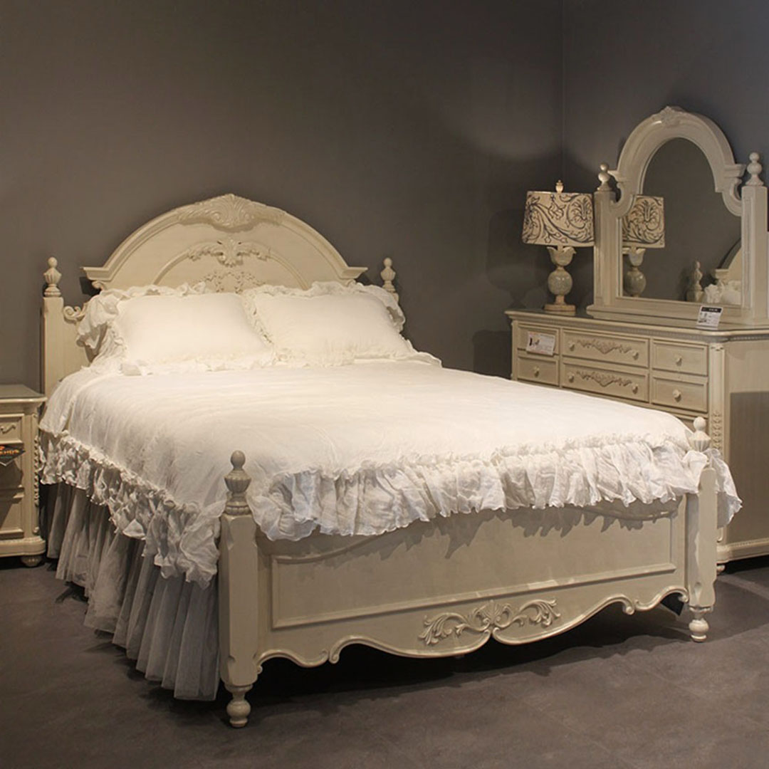 프릴 레이스 침대 커버 슈퍼 싱글 베드 스커트