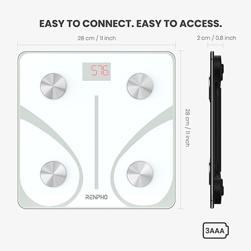 렌포 스마트 디지털 체중계 엘리스 1 앱 연동 체지방 BMI 체성분 인바디 아마존 체중계