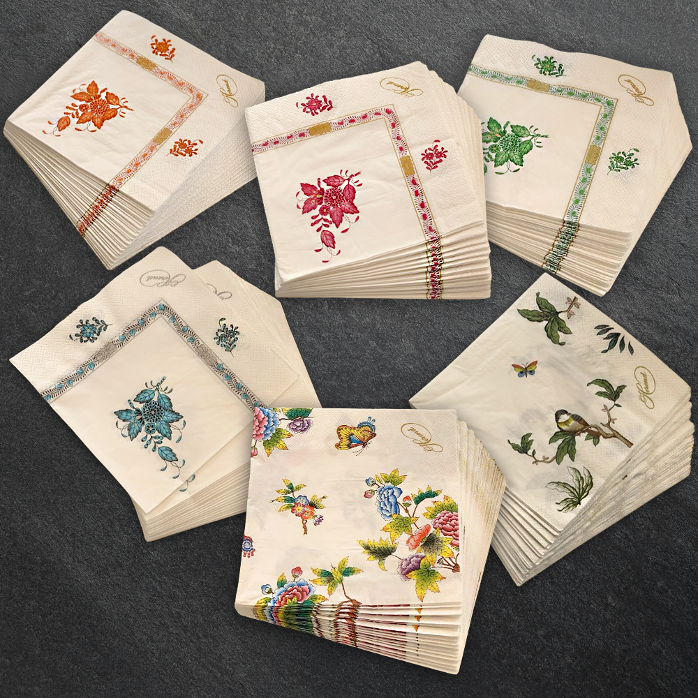(아포니 오렌지) 명품 헝가리 헤렌드 냅킨 아포니 오렌지 1팩(20매) Herend Napkins - 상세 이미지 3