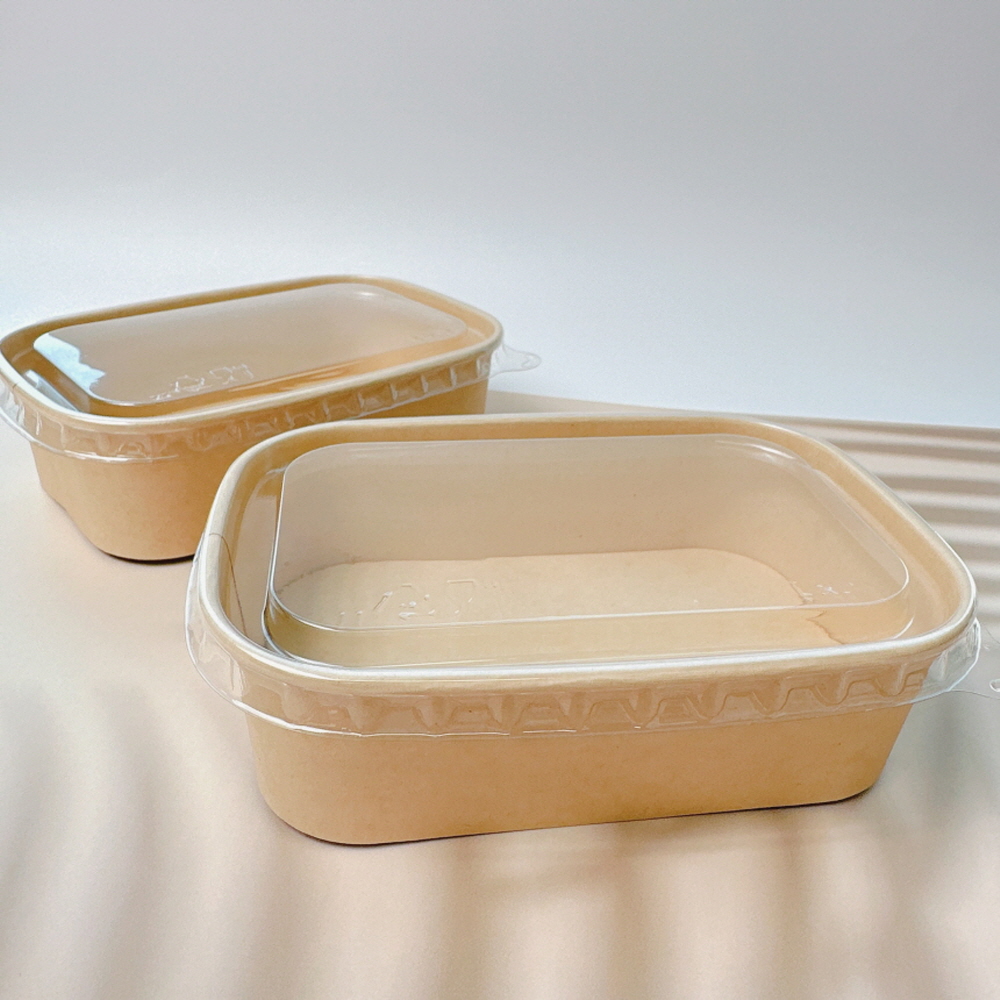 튼튼한 크라프트 일회용 도시락 용기 소풍 배달 과일 예쁜 도시락 용기 박스 S 제품 이미지