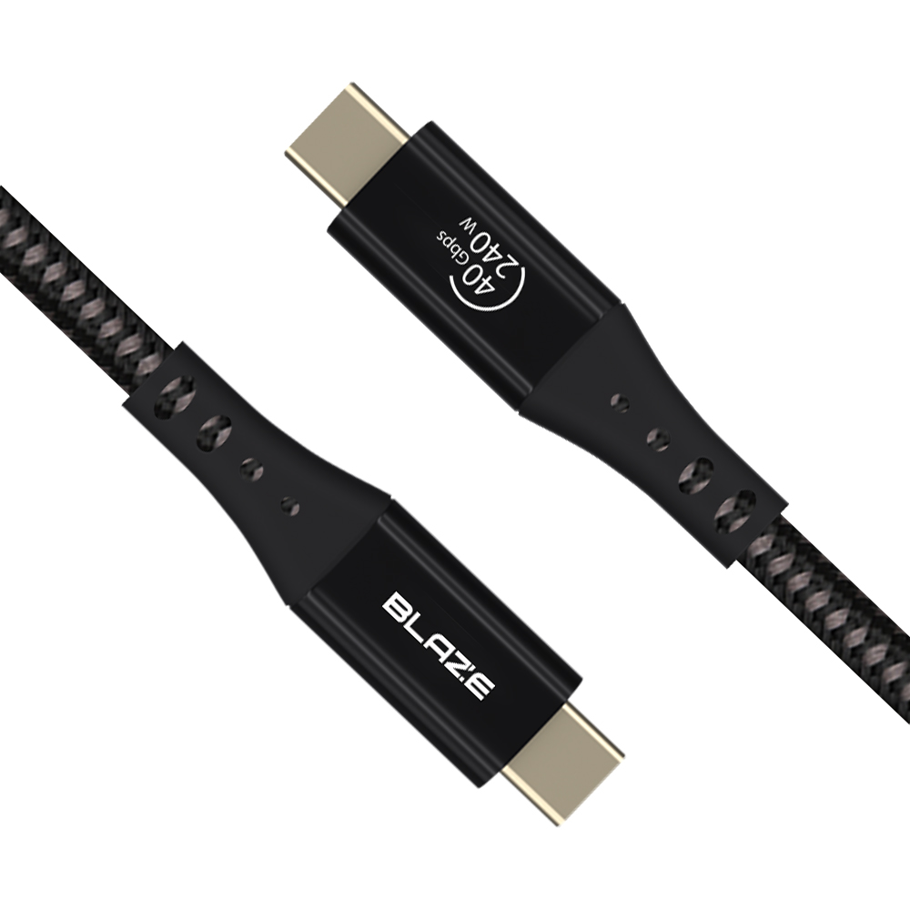 C TO C 케이블 USB4 케이블 240W 40기가 GEN3 썬더볼트4 0.3m, 1개 - 상세 이미지 3