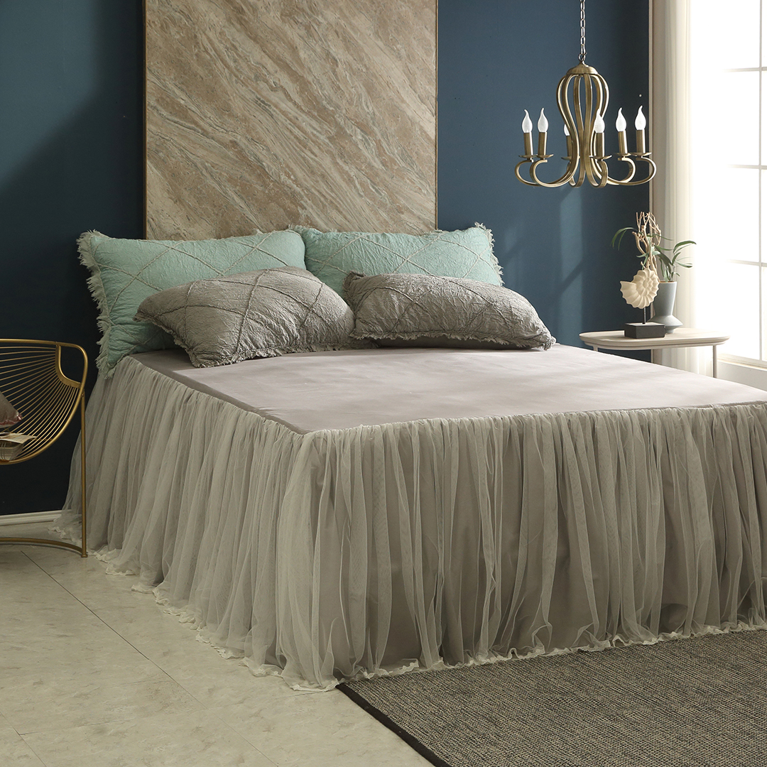 베드스커트 퀸 레이스 프릴 미라지 침대 스커트 치마