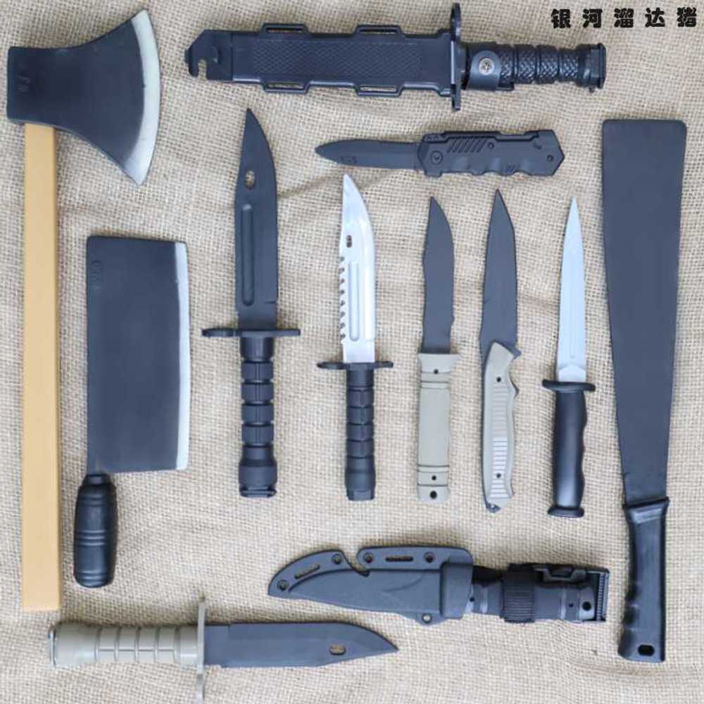 고무 나이프 훈련용 고무칼 연습용 트레이닝 훈련 소품 무술 가짜 서바이벌 호신술 모형칼 - 상세 이미지 2