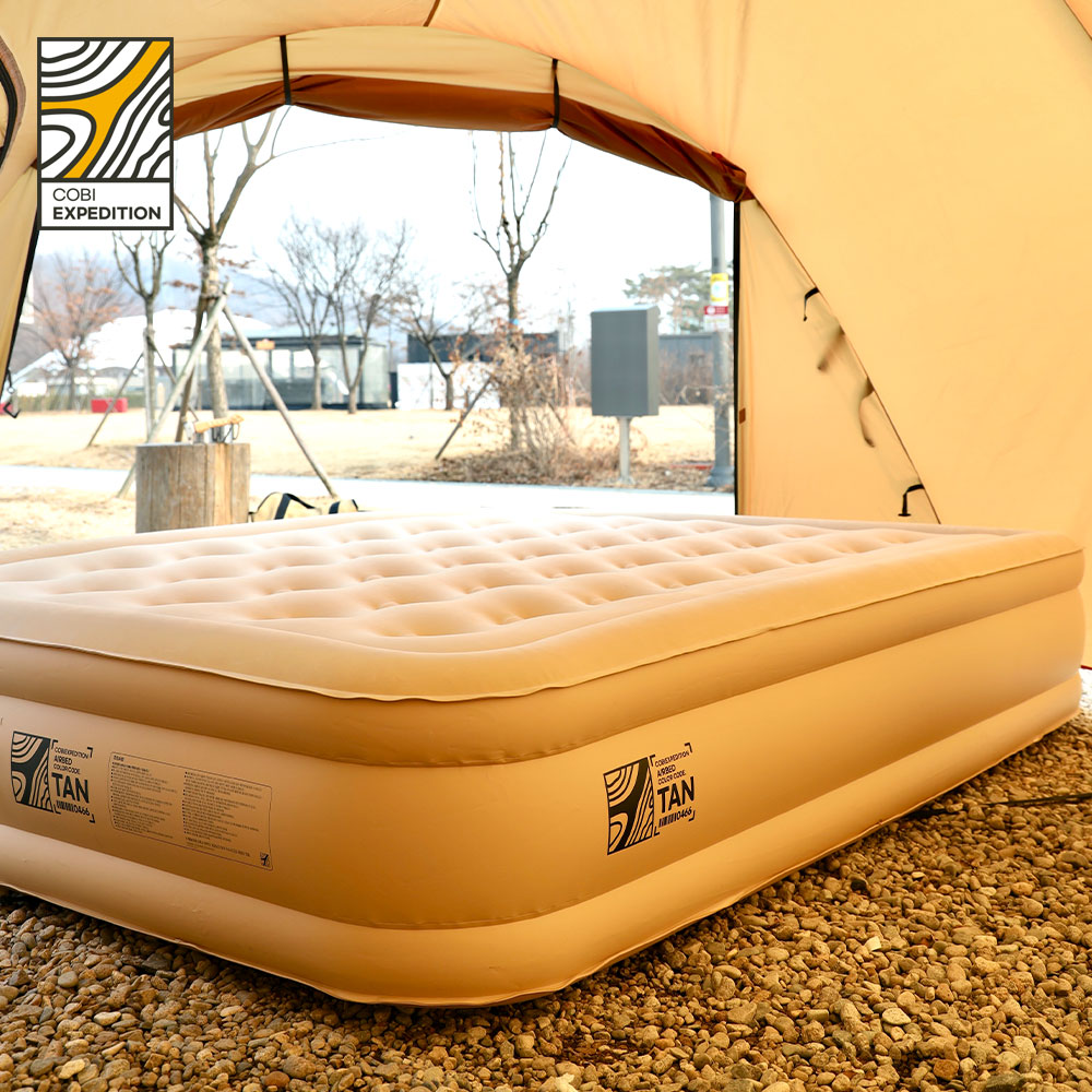 [유해물질NO] 코비익스페디션 에어베드 매트리스 퀸사이즈 KC인증 배터리 에어펌프내장 캠핑 에어매트