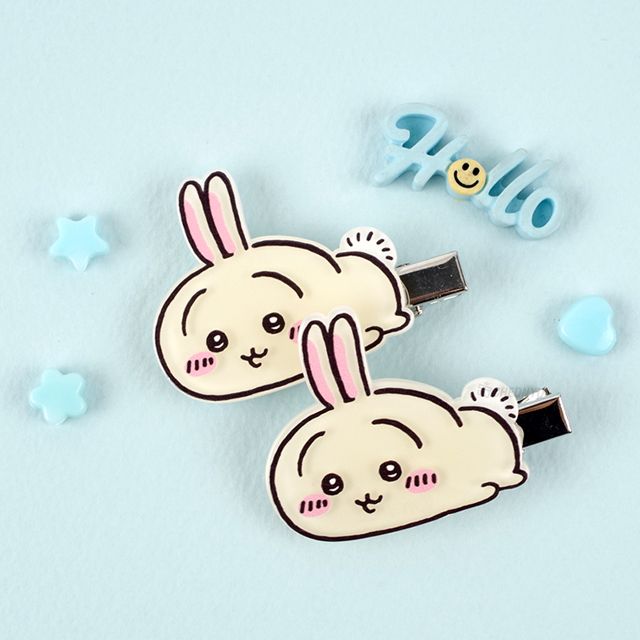 우사기 누워있는 머리핀 2P 세트 - 상품 이미지