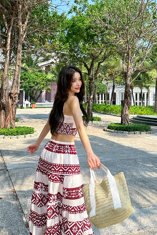 에스닉 스모크 캉캉 투피스 이미지 2