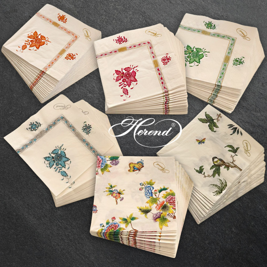 (아포니 핑크) 명품 헝가리 헤렌드 냅킨 아포니 핑크 1팩(20매) Herend Napkins 이미지 7