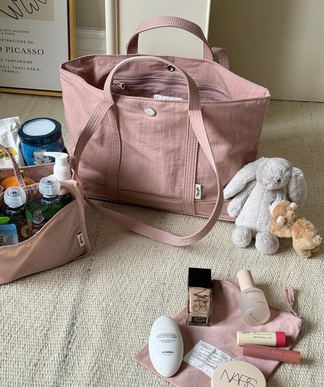 나일론 투웨이 텀블러 빅 쇼퍼 숄더백 여행 기저귀 노트북 보부상 가방