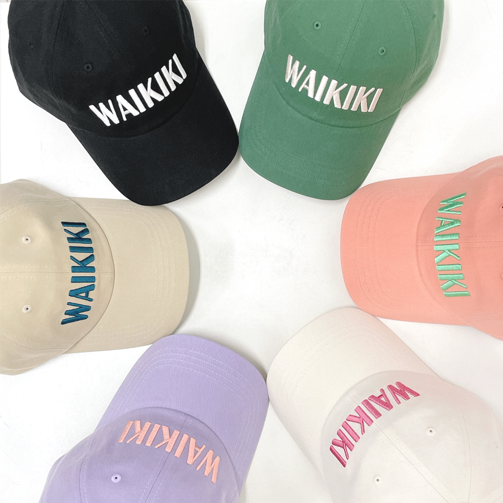 WAIKIKI 봄 여름 파스텔 면 남자 여자 야구 볼캡 모자 - 상품 이미지