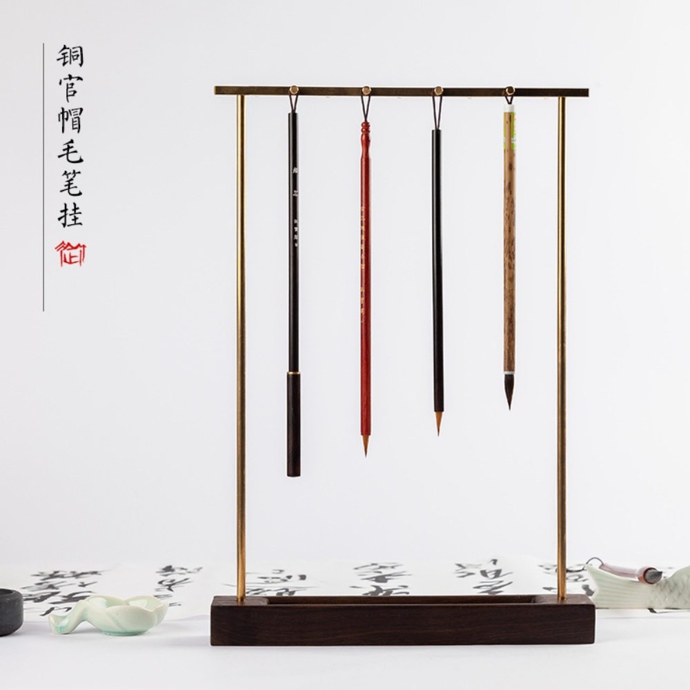 붓 거치대 붓걸이 걸이 보관 서예도구 동양화 서예붓걸이 원목 서예 서예용품 - 상세 이미지 2
