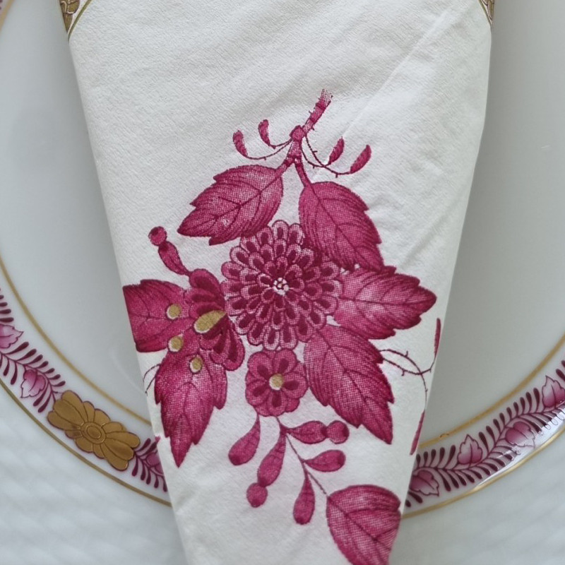 (아포니 핑크) 명품 헝가리 헤렌드 냅킨 아포니 핑크 1팩(20매) Herend Napkins - 상세 이미지 5