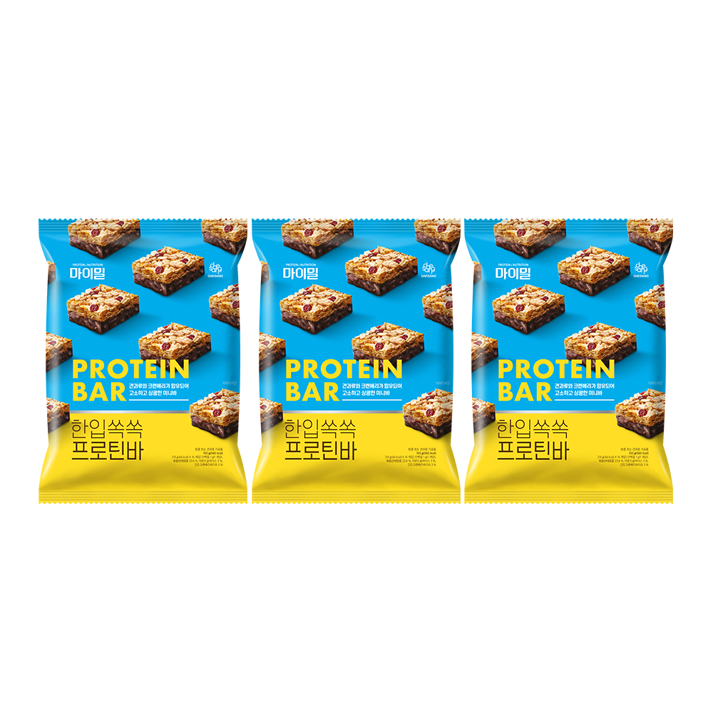 마이밀 한입쏙쏙 프로틴바 (15개입) 10g, 3개 - 상품 이미지