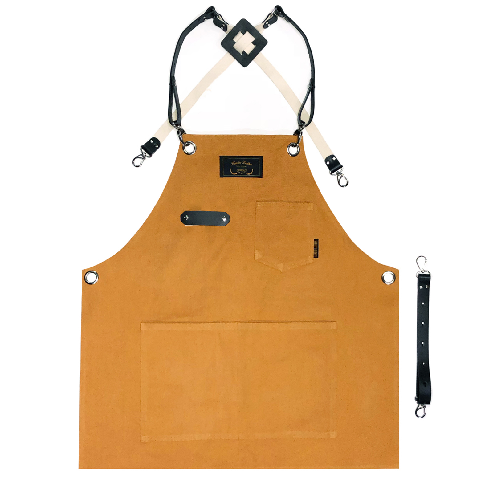로져 옐로우브라운 칸데오레더 공방 미용실 카페 미용사 바리스타 앞치마 가죽 앞치마