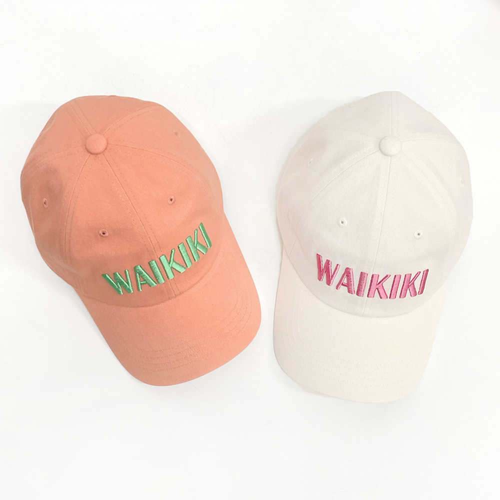 WAIKIKI 봄 여름 파스텔 면 남자 여자 야구 볼캡 모자 - 상세 이미지 3