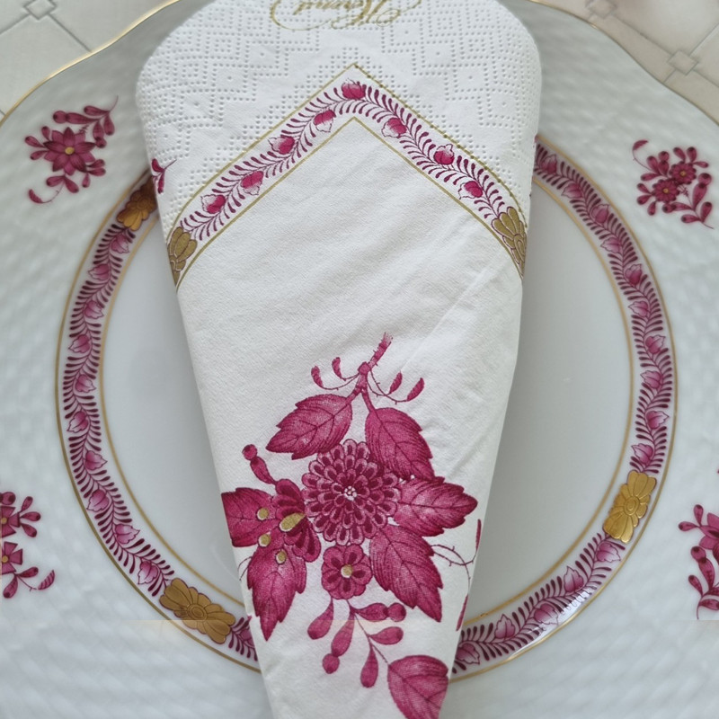 (아포니 핑크) 명품 헝가리 헤렌드 냅킨 아포니 핑크 1팩(20매) Herend Napkins 이미지 6